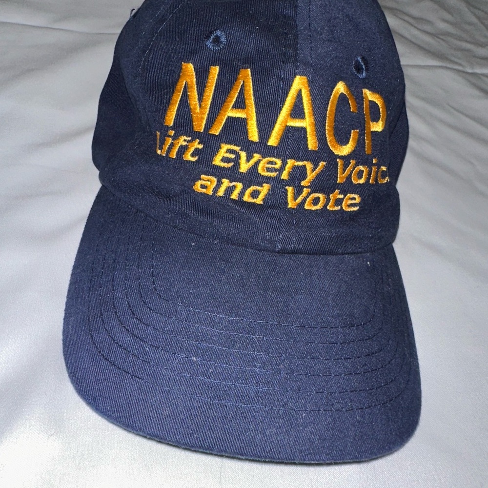 Vintage Navy Blue Cap with Gold Embroidery | NAACP Original Hat